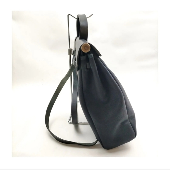 Hermès Toile Vache Calfskin Canvas Backpack Black - Picture 3 of 10